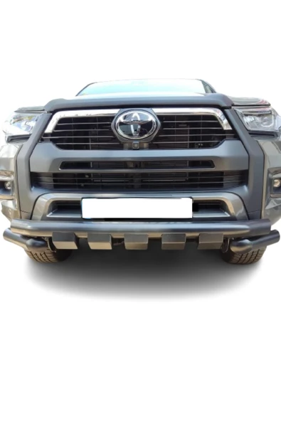 ROAL TUNİNGToyota Hilux 2015-2024 (Revo/Rocco/Yeni Kasa) Uyumlu 'Shark' Tasarım Ön Tampon Koruma Demiri - Mat Siyah - Off-Road Barı ürün görseli 1