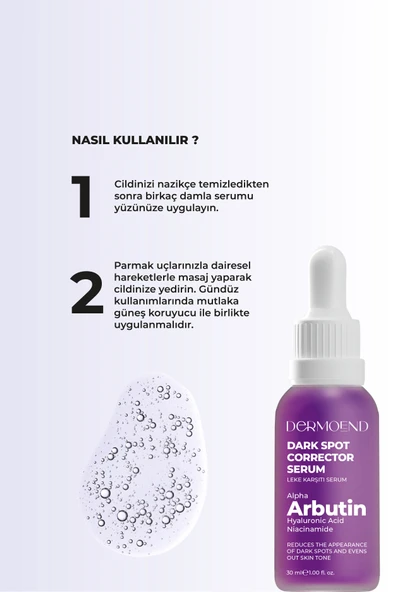 Dermoend dark spot corrector serum ve tarak - Resim 2
