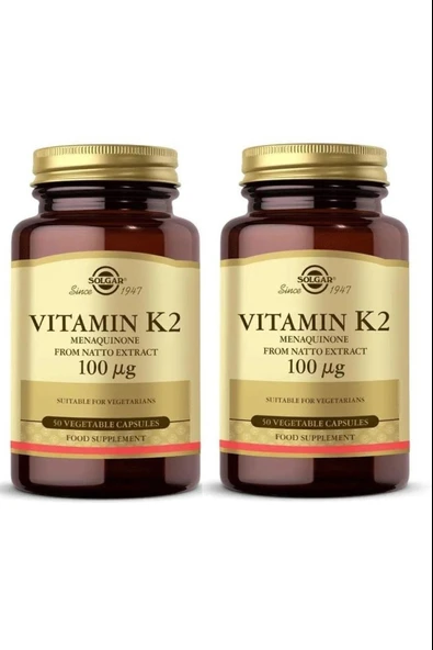 Solgar Vitamin K2 100 mcg 50 Kapsül 2 Adet ürün görseli 1
