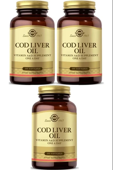 Solgar Cod Liver Oil 100 Kapsül 3 Adet ürün görseli 1