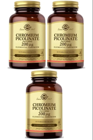 Solgar Chromium Picolinate 90 Adet 3 Adet ürün görseli 1