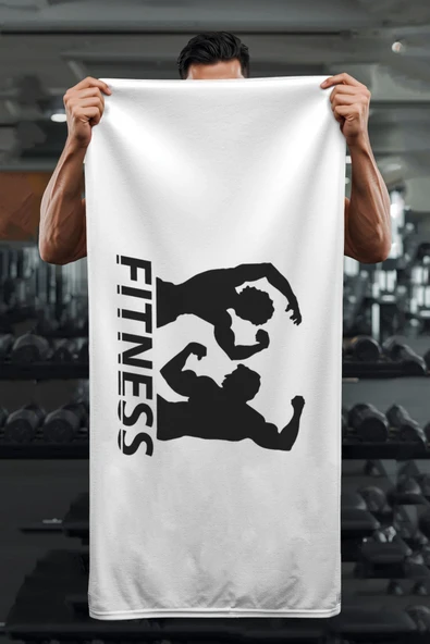 Dijital Baskı Fitness Desenli Spor Havlusu HVL0240 RENKLİ 80 X 160 ürün görseli 1
