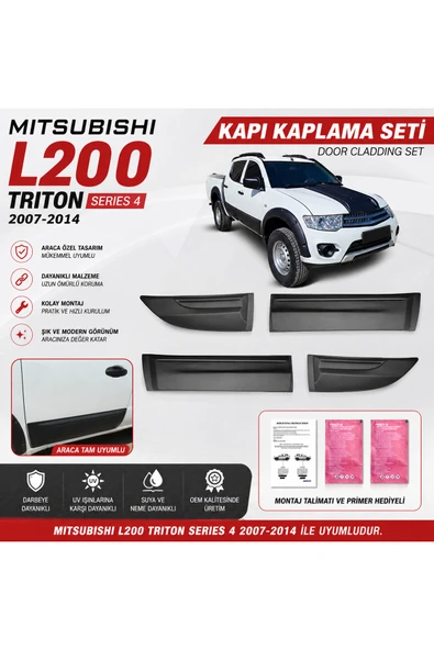 ROAL TUNİNGMİTSUBİLHİ L200 KAPI GÖVDE KAPLAMA KABARTMA DODİK 2007-20014 UYUMLU.(4PARÇA) ürün görseli 1