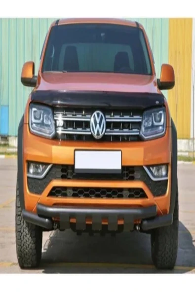 ROAL TUNİNGVolkswagen Amarok 2012-2020 Uyumlu 'Shark' Tasarım Ön Tampon Koruma Demiri - Off-Road Barı - Mat Siyah ürün görseli 1
