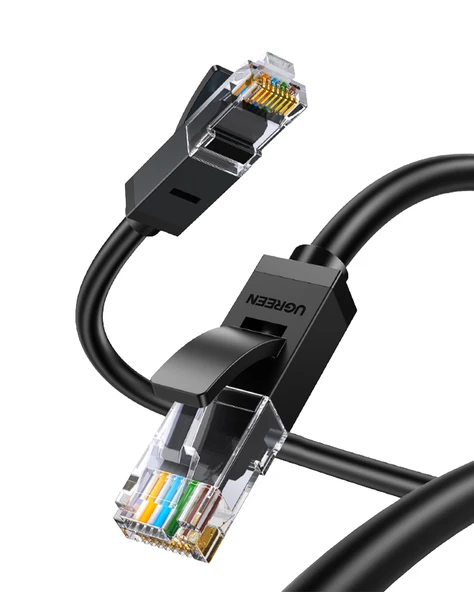 UGREEN Cat6 8-Core U/UTP Ethernet Kablosu, 1.5 Metre, Siyah, 60545 ürün görseli 1