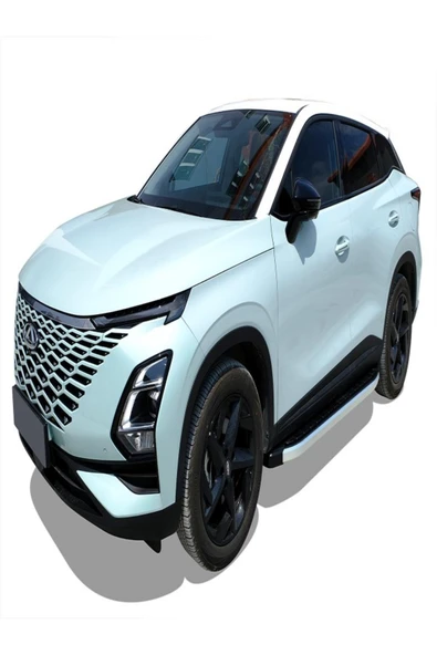 ROAL TUNİNGChery Omoda 5 2022+ Uyumlu 'Sport-Line' Yan Basamak Seti - Aerodinamik Tasarım - Siyah/Metalik Detaylı ürün görseli 1