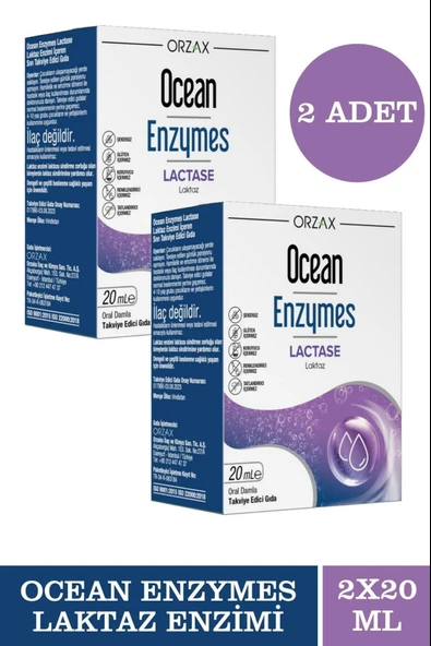 Ocean Enzymes Lactase Damla 20 ml 2 Adet ürün görseli 1