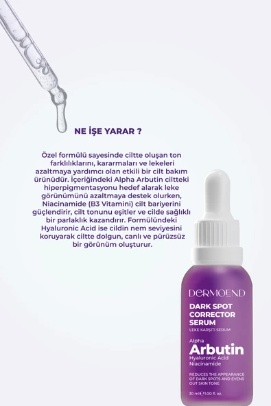 Dermoend dark spot corrector serum ve tarak - Resim 4