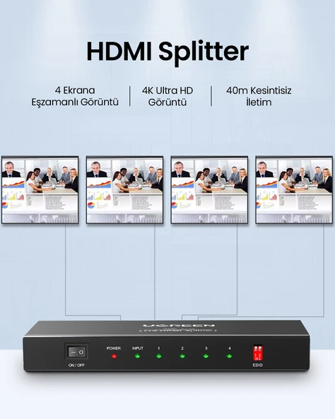 UGREEN HDMI Splitter 1-in-4-out EU, 40202EU - Resim 2