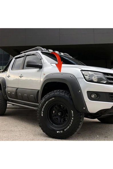 ROAL TUNİNGVolkswagen Amarok 2016-2021 Uyumlu Vida Görünümlü (Bolt-On) Dodik Seti - Mat Siyah / Off-Road Tasarım ürün görseli 1