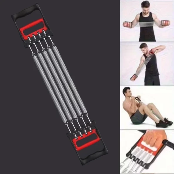 OLLEVRA  5 Yaylı 5 Kademeli Ayarlanabilir Fitness ve Kuvvet Antrenmanı Ekipmanı - Göğüs Genişletme ve Kuvvet Egzersiz Aleti ürün görseli 1
