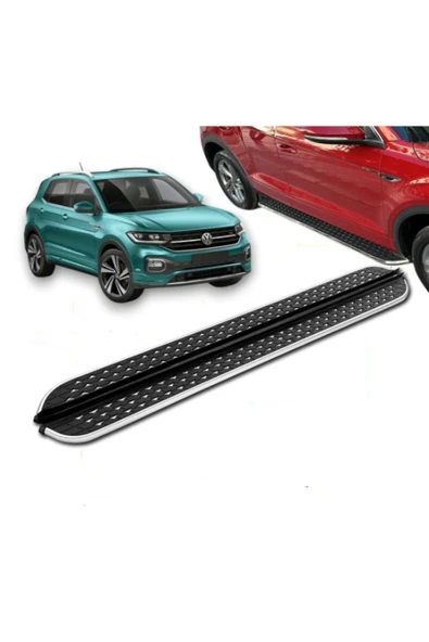 ROAL TUNİNGVolkswagen T-Cross 2019+ Uyumlu Yan Basamak Seti - Modern ve Sportif Tasarım (Araca Özel) ürün görseli 1