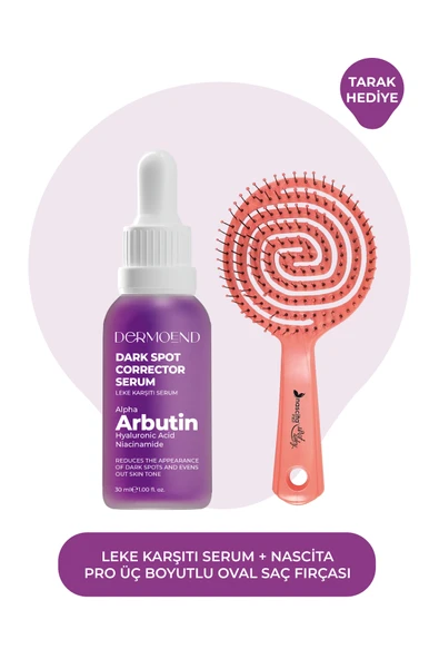 Dermoend dark spot corrector serum ve tarak ürün görseli 1
