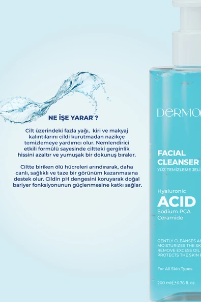 Dermoend Yüz Temizleme Jeli ve tarak - Resim 5