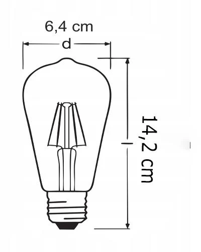 Rutter RT-11203 6W Armut Rustik Led Ampul Amber - 3 Adet - Resim 2