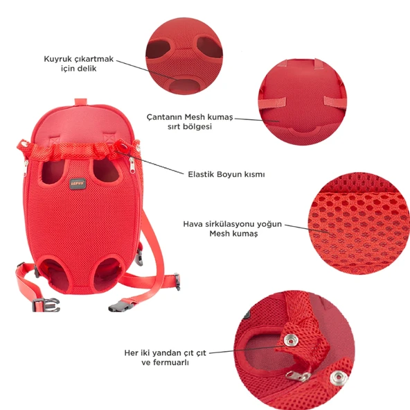 Lepus Ana Kucağı Kırmızı XSmall - Resim 3