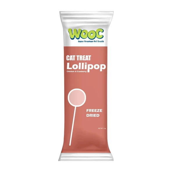 Wooc Tavuk ve Kızılcıklı Kedi Lolipop ürün görseli 1