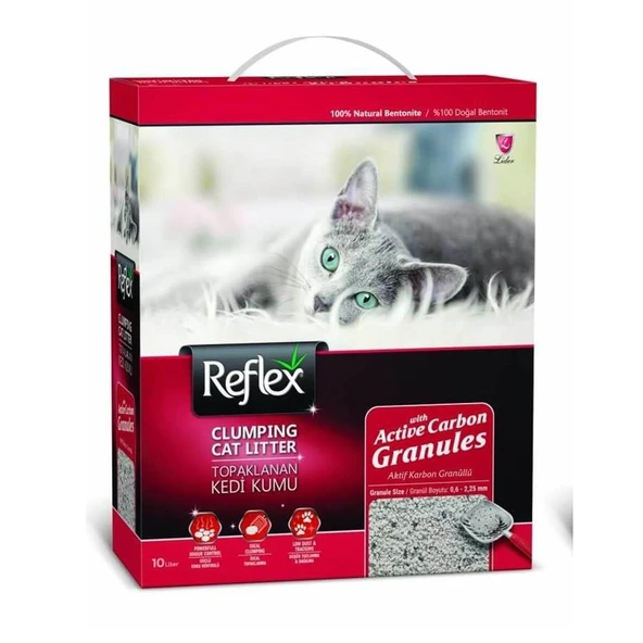 Reflex Granül Aktif Karbonlu Topaklanan Kedi Kumu 10 Lt ürün görseli 1