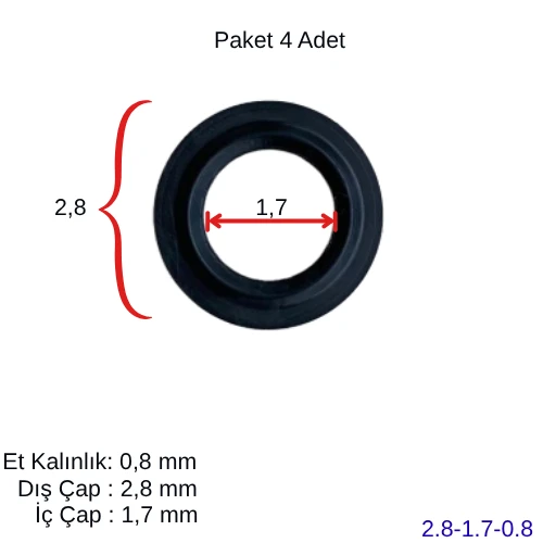 Plakalı Eşanjör Oring Conta Seti (4 ad.) 28*17*0,8 ürün görseli 1