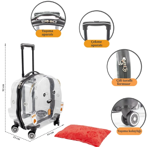 Lepus Wheel Bag Siyah - Resim 5