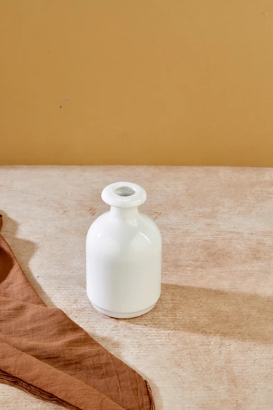 Akkoyunlu home Soil Testi Dekoratif Pinterest Vazo Seramik Şık Dekorasyon Çiçeklik Vazo(Beyaz-15cm) ürün görseli 1