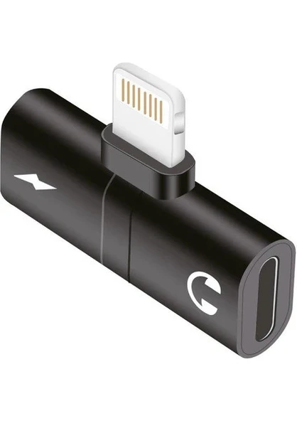 Kensa iPhone Uyumlu Lightning 2in1 Şarj Kulaklık Dönüştürücü Adaptör Şarj Çoğaltıcı Splitter ürün görseli 1
