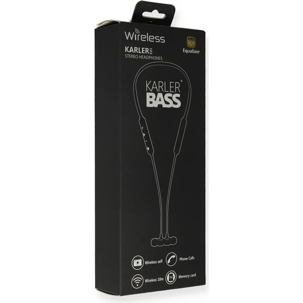 Karler Bass KR-103 Kablosuz Kulaklık - Siyah ürün görseli 1