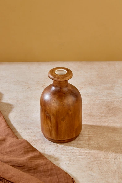 Akkoyunlu home Soil Testi Dekoratif Pinterest Vazo Seramik Şık Dekorasyon Çiçeklik Vazo(Kahve-15cm) ürün görseli 1