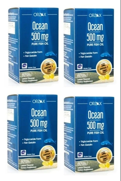 Ocean Balık Yağı 500mg 60 Kapsül 4 Adet ürün görseli 1