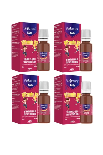 Venatura Kids Vitamin D3 Damla 20 ml 4 Adet ürün görseli 1