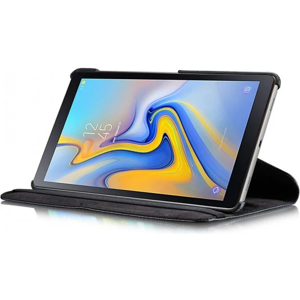 Samsung Galaxy T510 Tab A 10.1 (2019) Uyumlu Tablet Deri Kılıf (Siyah) ürün görseli 1