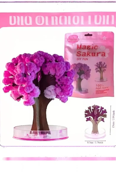 Sezka Life Dekorasyon Ağacı Duvar Asılabilir Su İle Büyüyen Yapay Sakura Ağacı ürün görseli 1