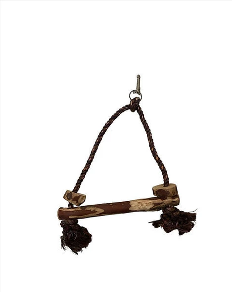 GERÇEK AĞAÇ Papağan Paraket Salıncak %100 DOĞAL 40 cm ürün görseli 1