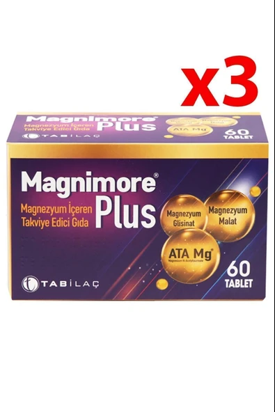 Magnimore Plus 60 Tablet 3 Adet ürün görseli 1