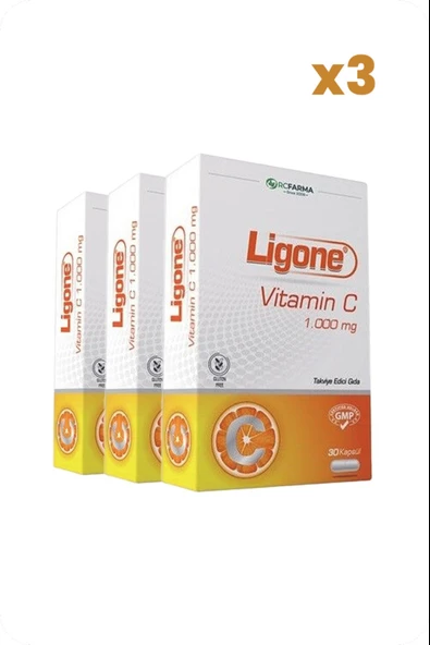 Ligone Vitamin C 1000 mg 30 Kapsül 3 Adet ürün görseli 1
