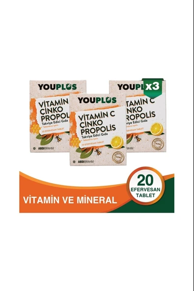 Youplus 20 Efervesan Tablet 3 Adet ürün görseli 1