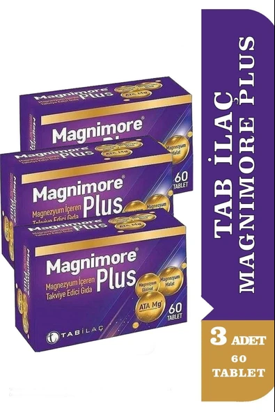Magnimore Plus 60 Tablet 3 Adet ürün görseli 1