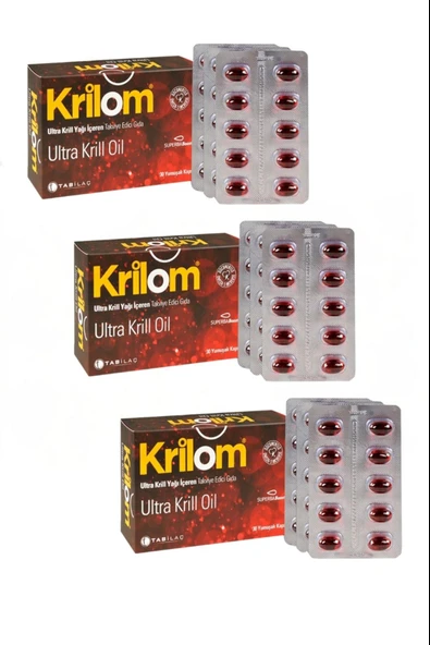 Krilom Ultra Krill Oil 30 Yumuşak Kapsül 3 Adet ürün görseli 1
