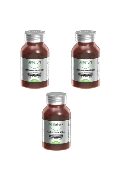 Venatura Magnezyum Sitrat Ve P-5-P (VİTAMİN B6) 60 Tablet 3 Adet ürün görseli 1
