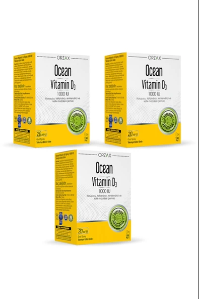 Ocean Vitamin D3 1000 IU Sprey 3 Adet ürün görseli 1