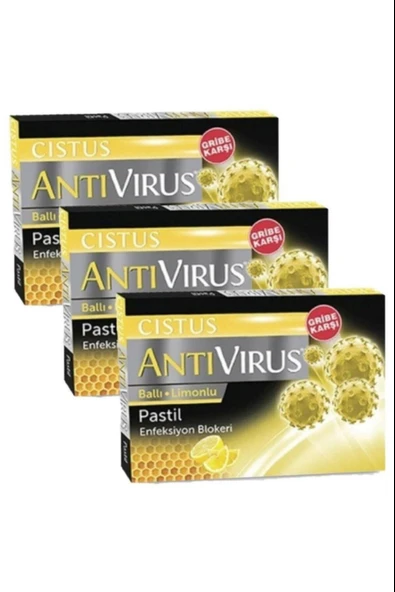 Cistus Antivirüs Ballı Limonlu Pastil 10'lu 3 Adet ürün görseli 1