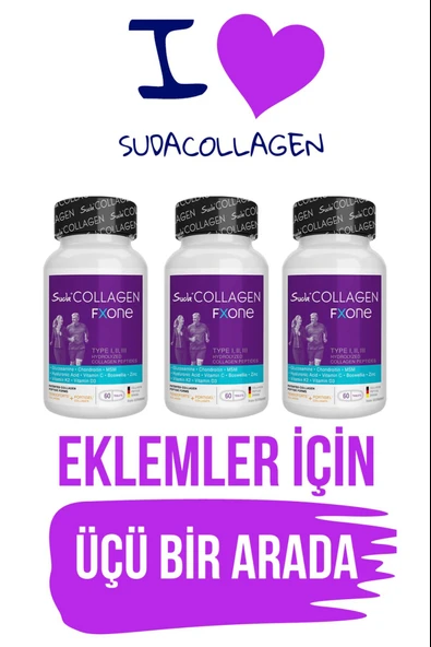 Suda Collagen Fxone Tip I-ıı-ııı Collagen 60 Tablet 3 Adet ürün görseli 1