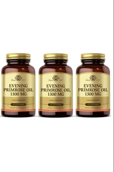 Solgar Evening Primrose 1300 mg 30 Kapsül 3 Adet ürün görseli 1