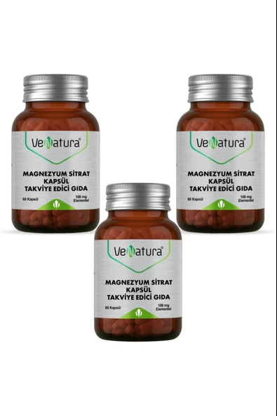 Venatura Magnezyum Sitrat 60 Kapsül 3 Adet ürün görseli 1