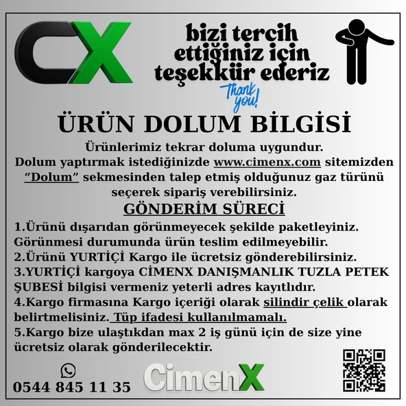 HELYUM GAZI 10 LT ÇELİK TÜP - Resim 4