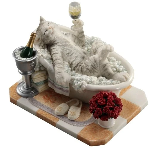 Veronese Design Banyodaki Kedi Heykeli Heykel Serisi 25 ürün görseli 1
