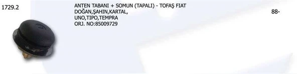 ANTEN TABANI + SOMUN (TAPALI) DOĞAN ŞAHIN KARTAL FIAT DKŞ UNO TIPO TEMPRA (1-04C) ürün görseli 1