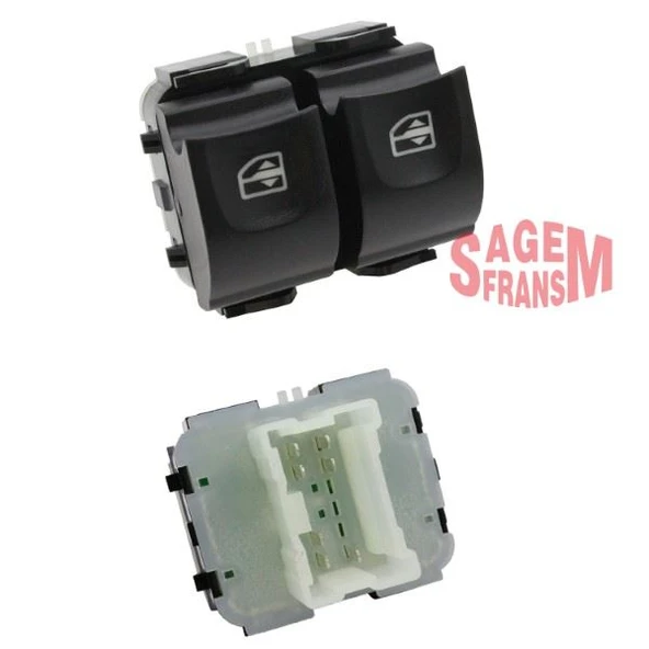 CAM KALDIRMA ANAHTARI ÖN SOL ÇİFTLİ RENAULT CLIO IV ürün görseli 1