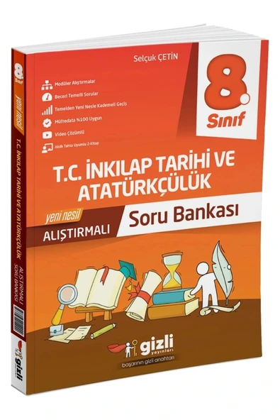 8. Sınıf İnkilap Tarihi Konu Özetli Alıştırmalı Soru Bankası Gizli Yayın ürün görseli 1