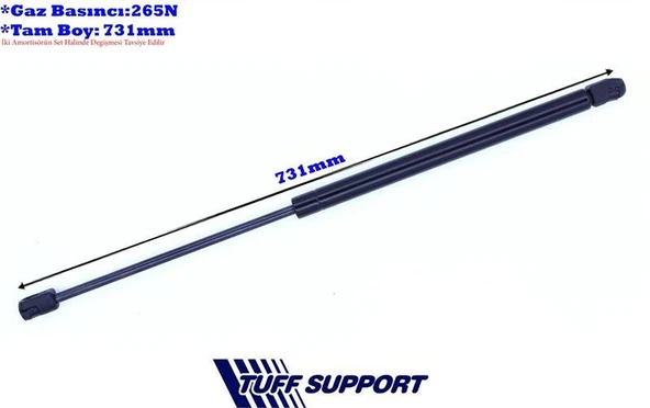 MOTOR KAPUT AMORTİSÖRÜ VW GOLF VI 08- (UZUNLUK=731mm BASINÇ=265N) ürün görseli 1
